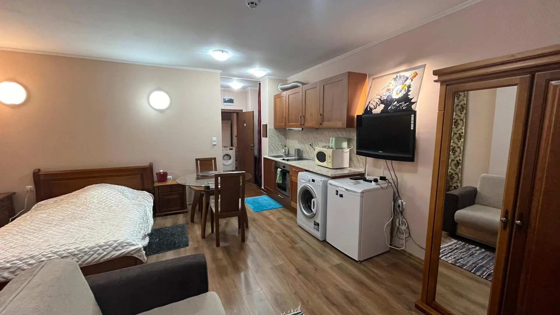 Lägenhet Spacious Studio At Gondola! Fast Wifi, Washer, Ac, Balcony, Quiet Bansko